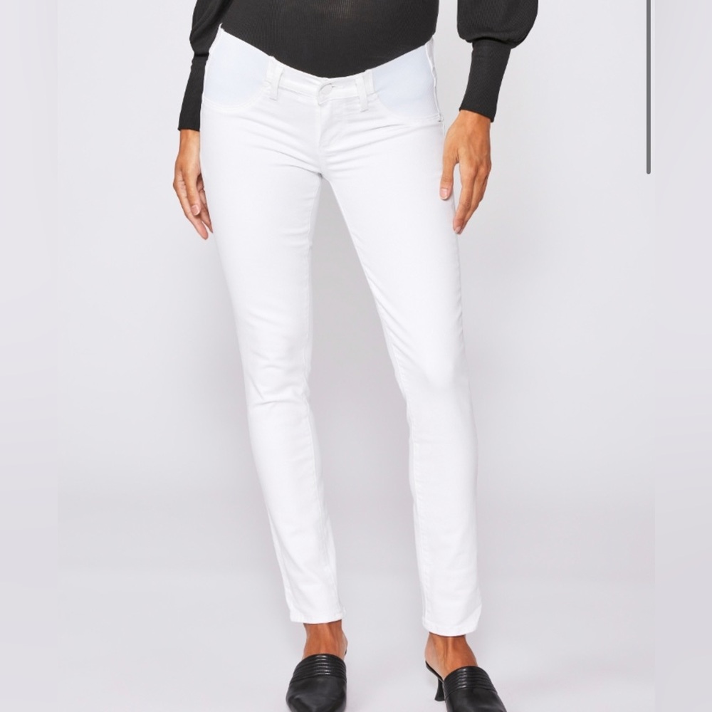 PAIGE MATERNITY white skinny ankle denim pants. Size 28